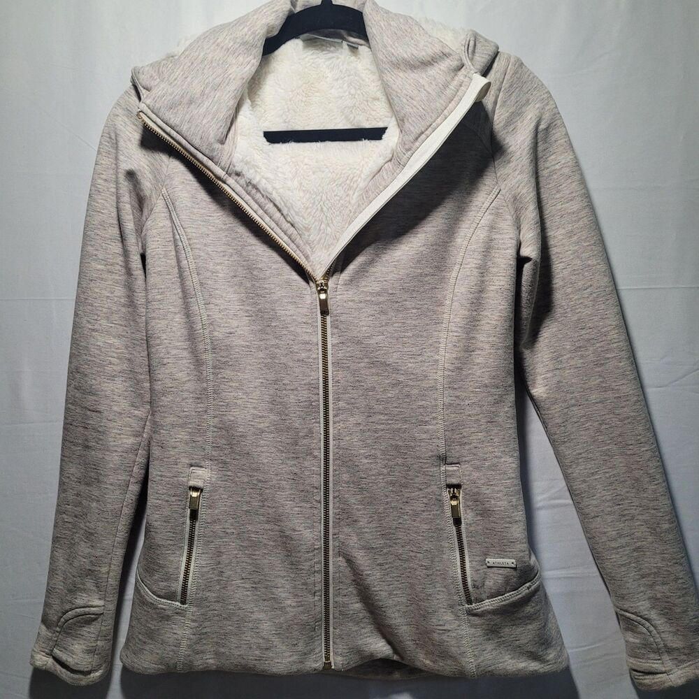Athleta Hoodie Fur-Lined Jacket Women's Size XS NWOT